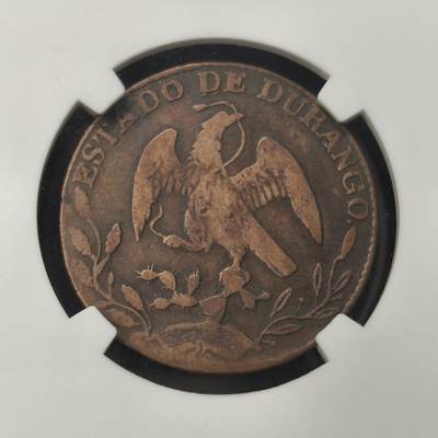 Krab外币市集Vol.28 - NGC F15BN 墨西哥1858年1/4里亚尔 rare
