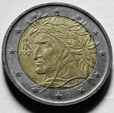 文馨钱币收藏第 298 场，长期接代拍业务 - 2005 年意大利 2 欧元