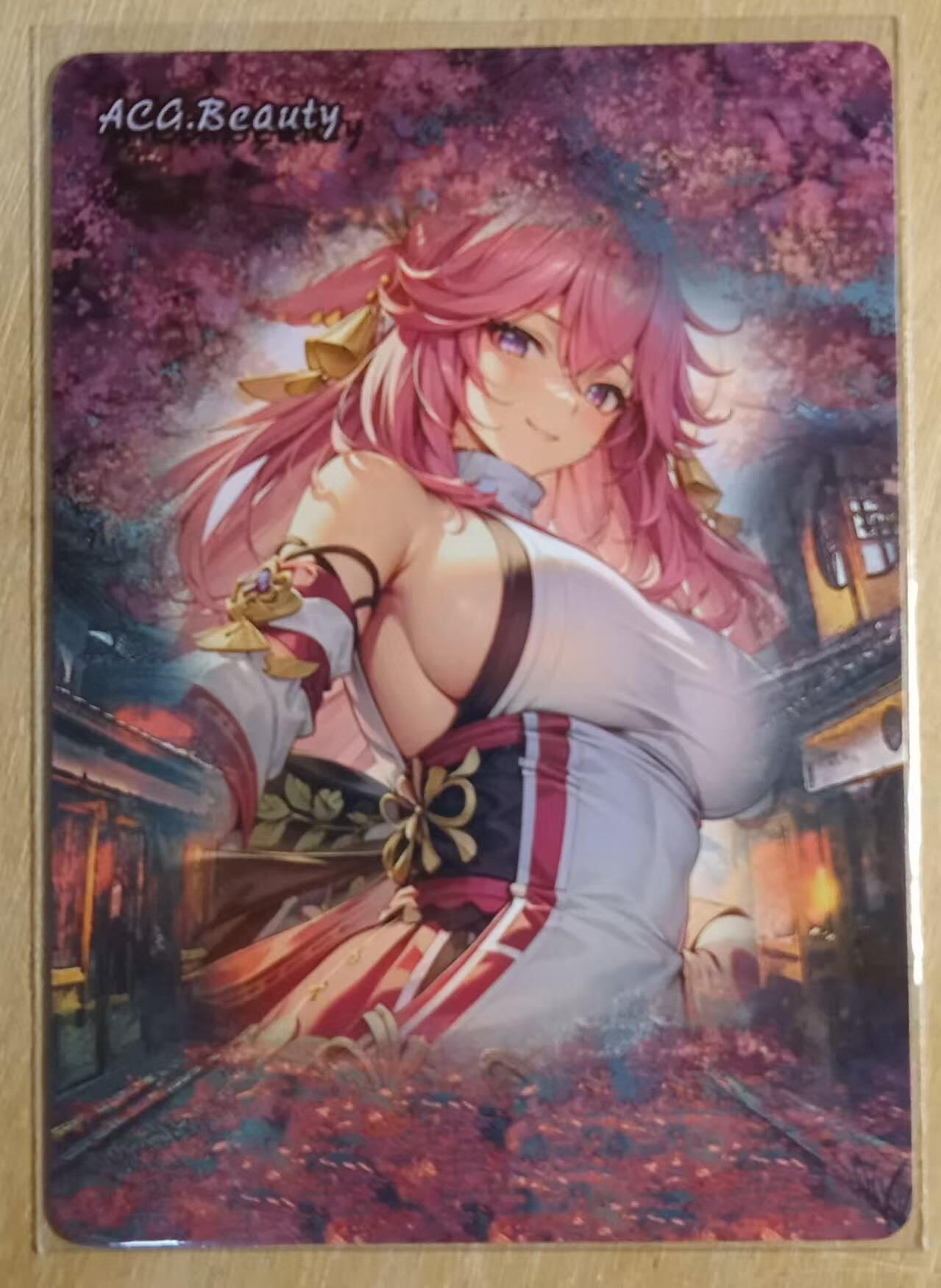 龙虎卡牌-八零场，奇点炸场！！（满200元包邮，无佣金，每周六结拍，欢迎送拍） 磨砂彩闪 原神卡牌 八重神子