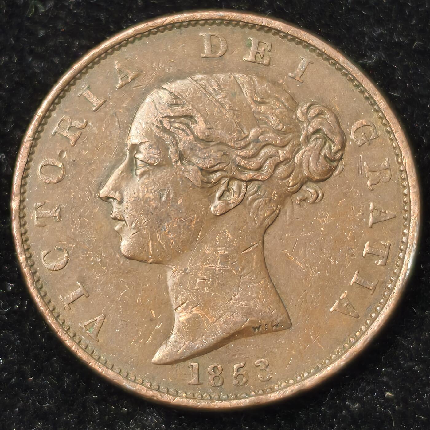 Krab外币市集Vol.28 英国1853年1/2便士