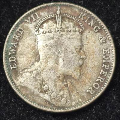 Krab外币市集Vol.28 - 英属海峡1910年爱德华七世20分