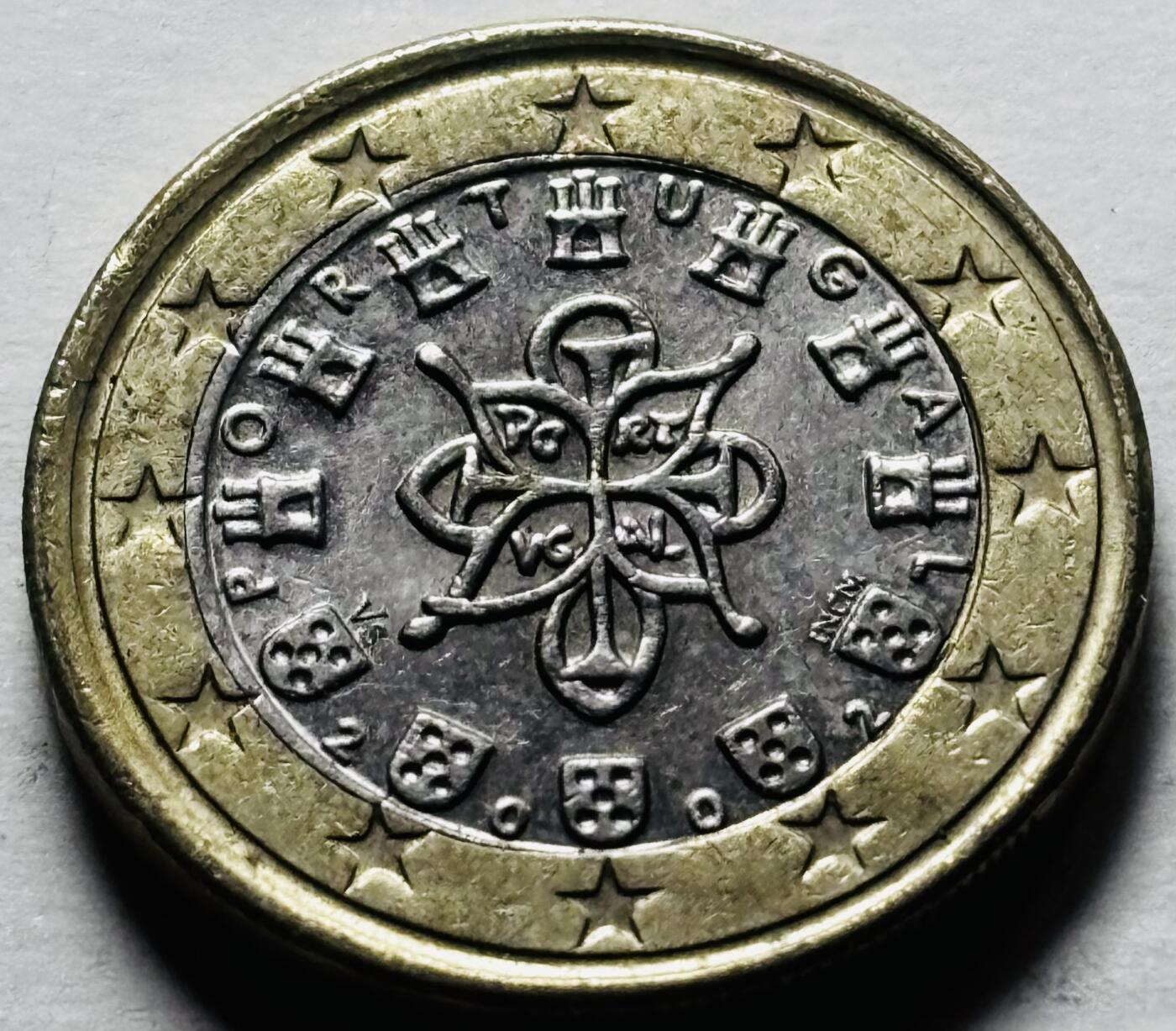 文馨钱币收藏第 298 场，长期接代拍业务 2002 年葡萄牙 1 欧元