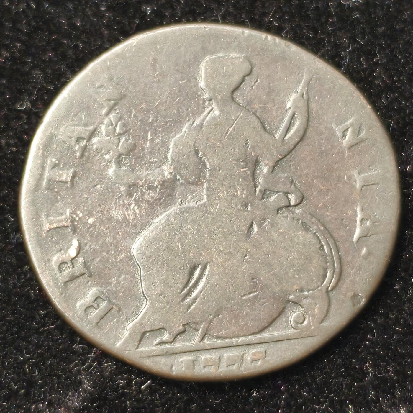 Krab外币市集Vol.28 英国乔治三世1777年1/2便士