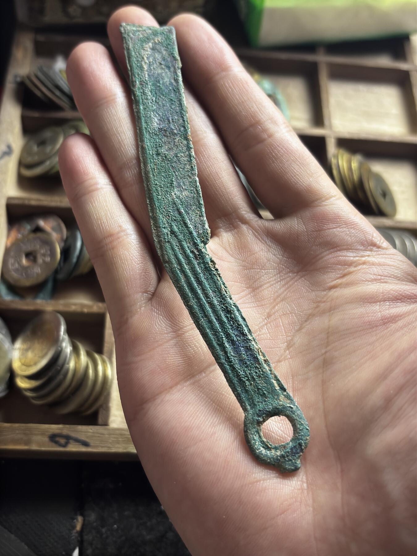 文馨钱币收藏第 298 场，长期接代拍业务 先秦燕明刀，直径 139mm×16×1.5 毫米