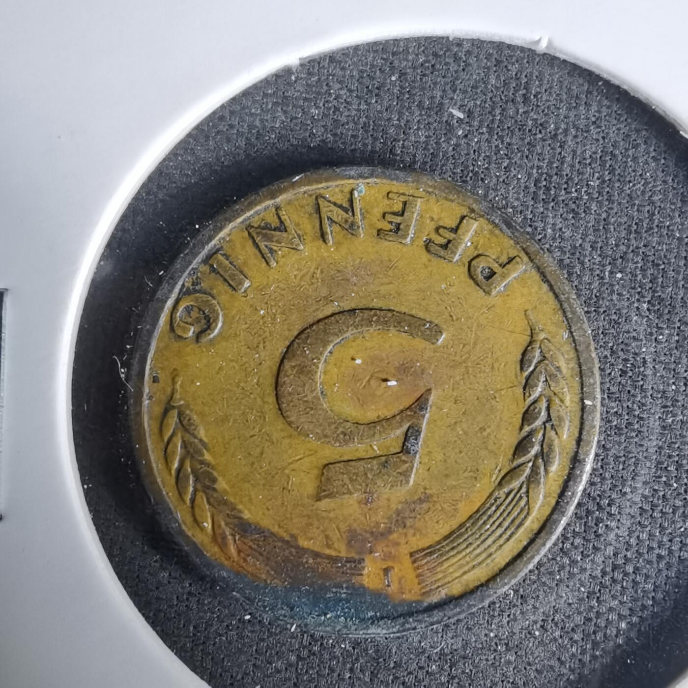 沼泽如烟--第1035场 德国1949年5芬尼银行版