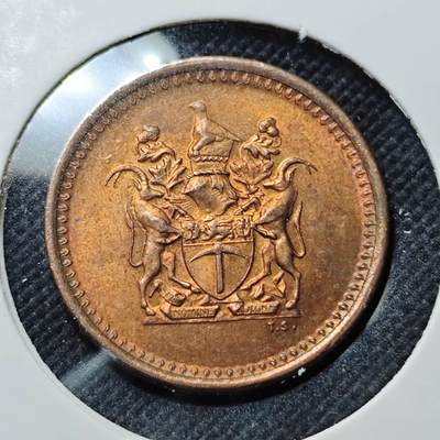 KK钱币收藏小铺  第409期 2月预留时间 周末发货 -  罗得西亚1分铜币 好品