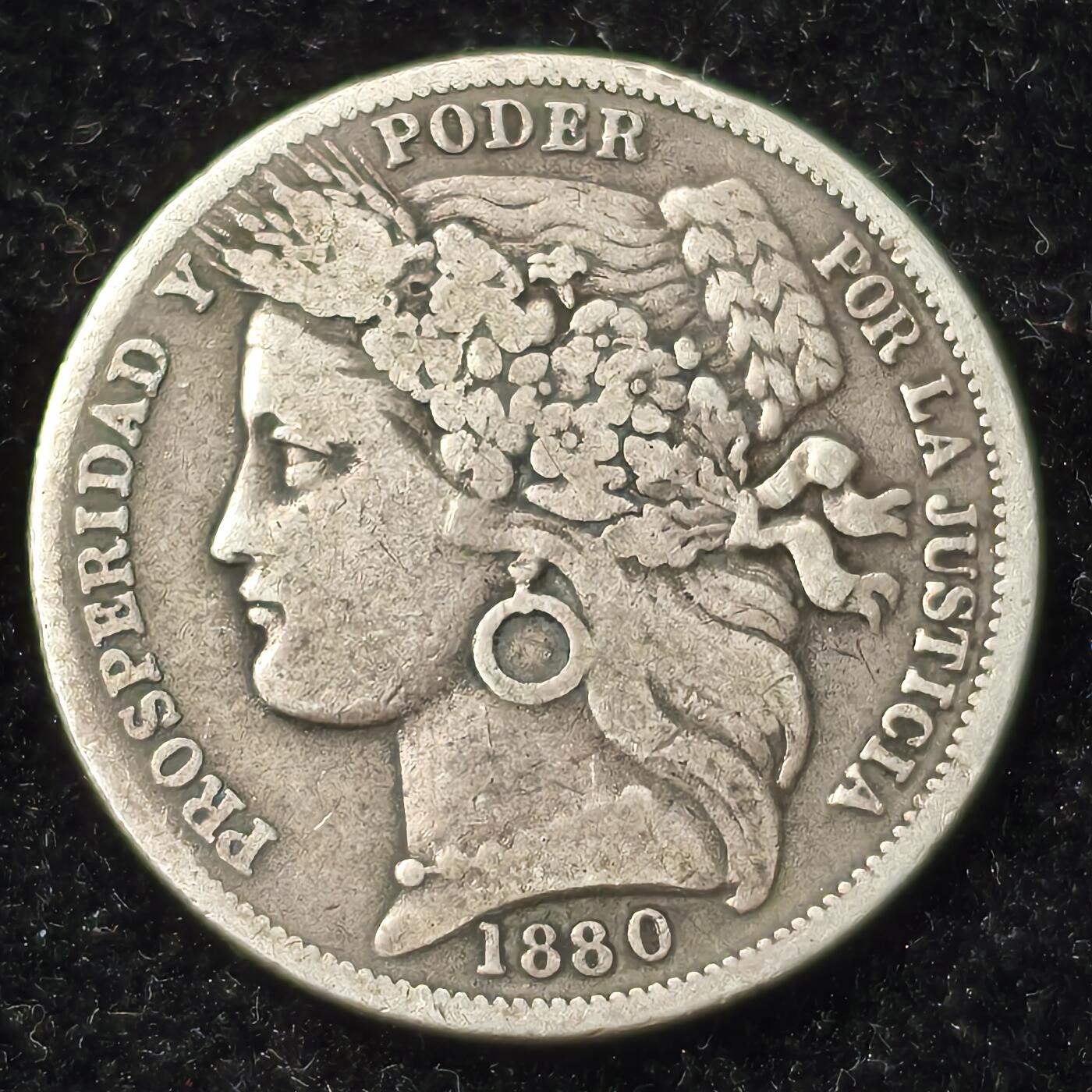 Krab外币市集Vol.28 秘鲁1880年1比塞塔