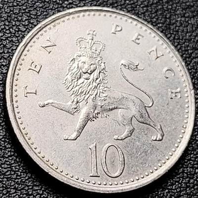 泉币菌-第216场-拍品多 请提前出价 - 英国1992年 10便士铜镍币 24.5mm 伊丽莎白二世女王 皇冠狮子