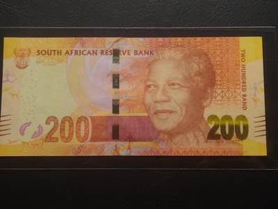 2026三月第四期，总221期 - 南非2016版200兰特UNC有捆印 曼德拉和猎豹