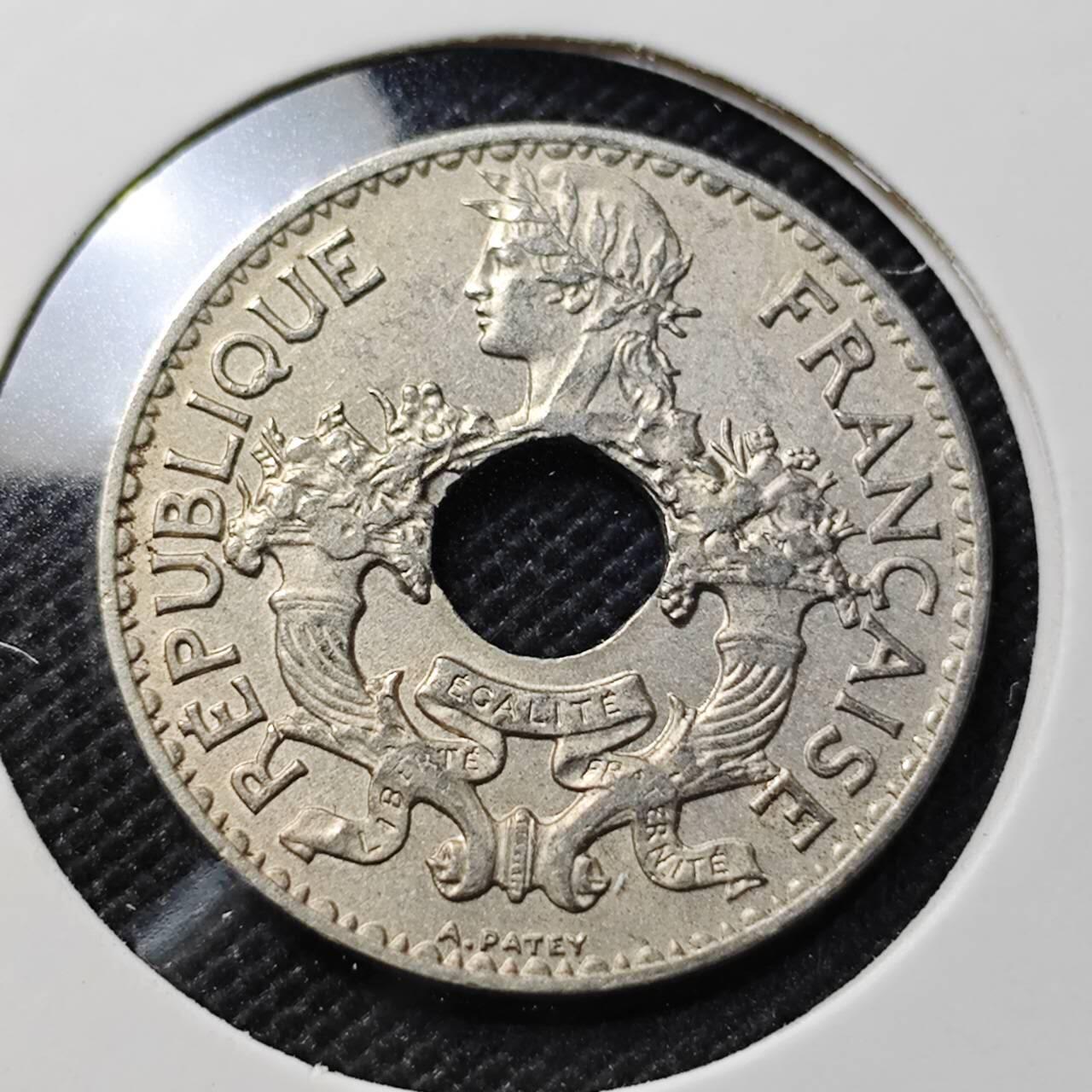 KK钱币收藏小铺  第409期 2月预留时间 周末发货  法属印支5分镍币