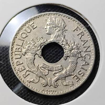 KK钱币收藏小铺  第409期 2月预留时间 周末发货 -  法属印支5分镍币