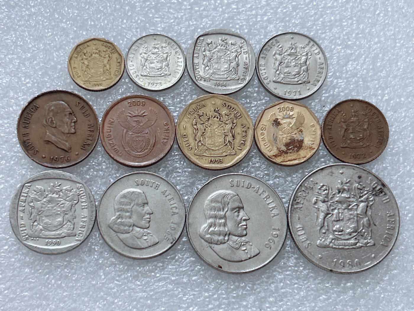 第一海外回流一元起拍收藏 散集专场  第307期 南非硬币 13枚 无重复