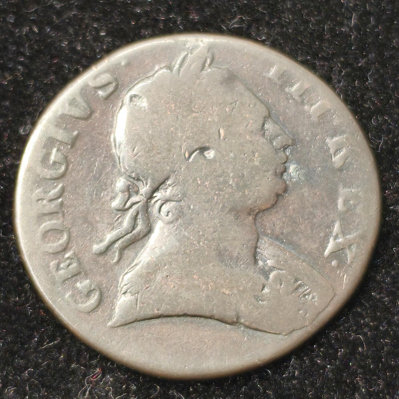 Krab外币市集Vol.28 英国乔治三世1777年1/2便士