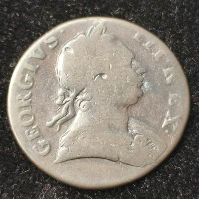 Krab外币市集Vol.28 - 英国乔治三世1777年1/2便士