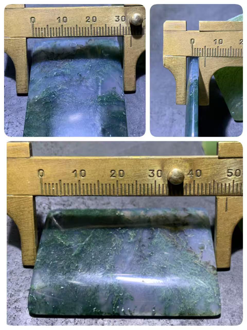 天然冰透高玉化水草玛瑙牌子一块