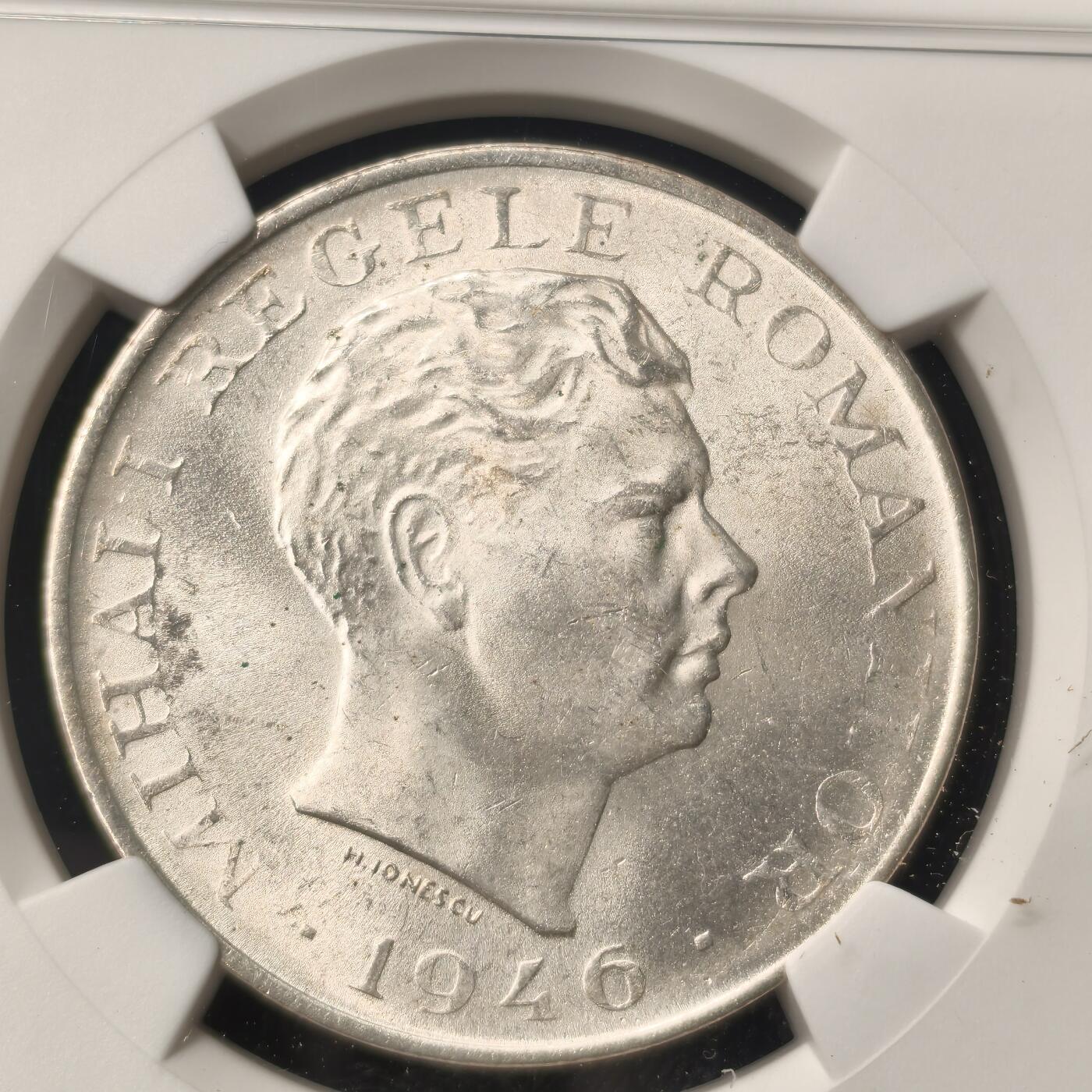 Krab外币市集Vol.28 NGC MS64 罗马尼亚1946年100000列大银币