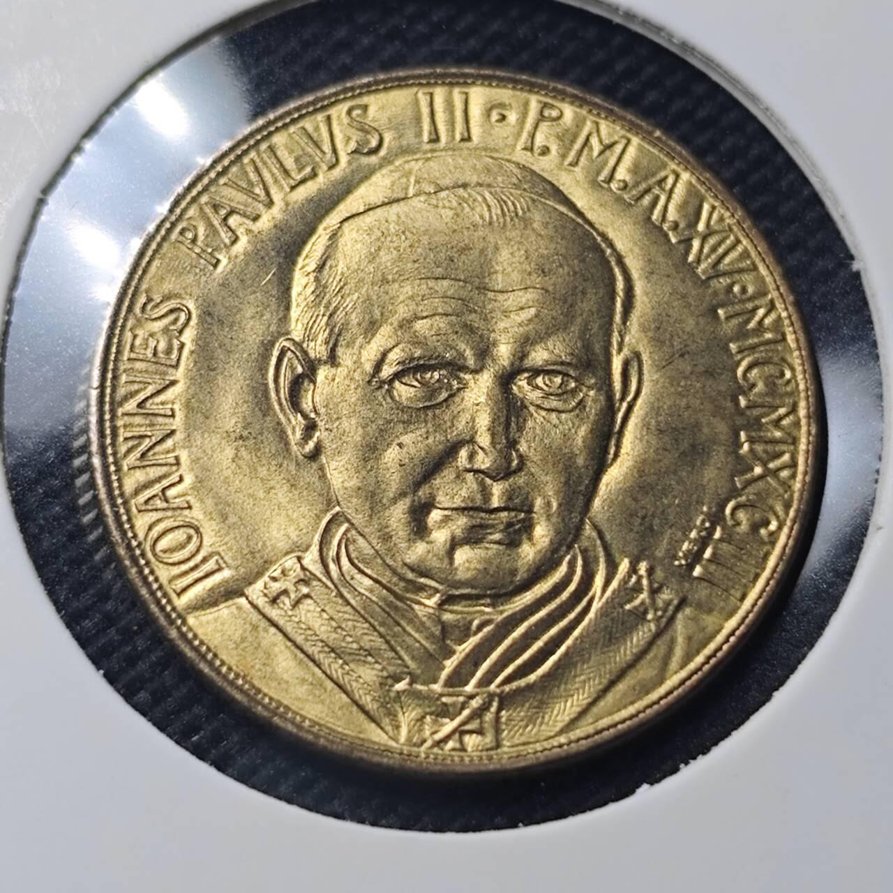 KK钱币收藏小铺  第409期 2月预留时间 周末发货  梵蒂冈200里拉 好品