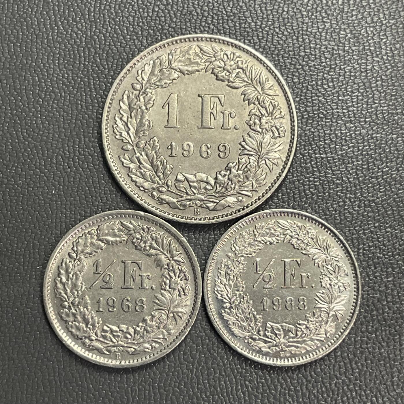 回流0328 瑞士法郎3枚