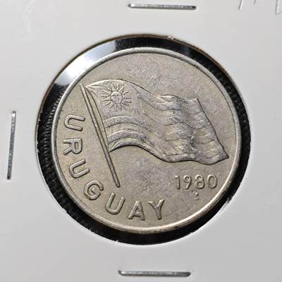 KK钱币收藏小铺  第409期 2月预留时间 周末发货 -  1980乌拉圭5比索