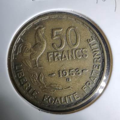 沼泽如烟--第1035场 - 法国1953年50法郎B