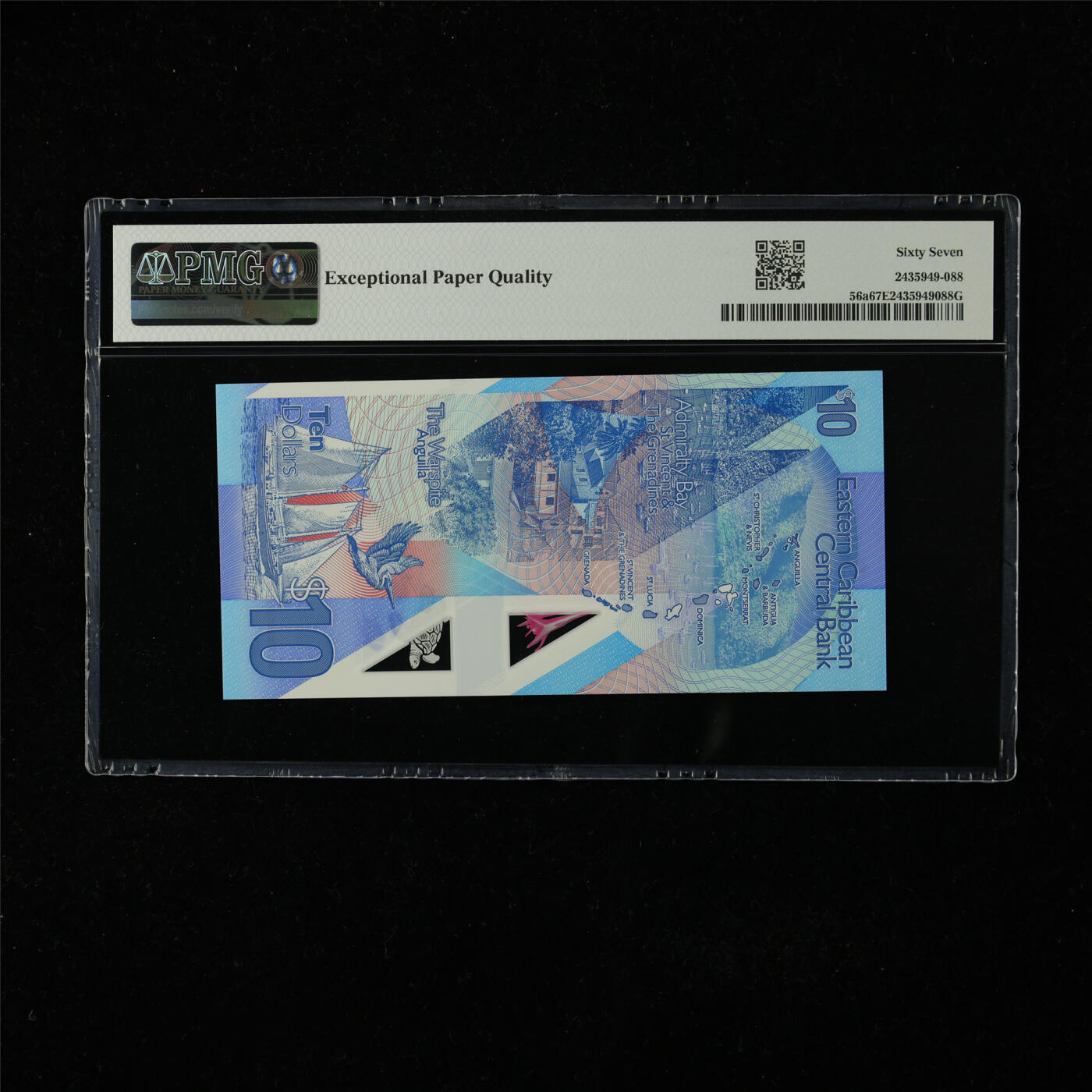 【亘邦集藏】第224期拍卖 2019年 东加勒比海10元 PMG 67EPQ GV962281