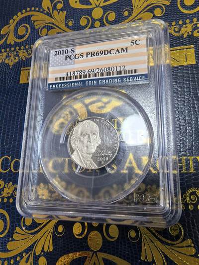 长老汇马年精选第十三场拍卖 - 2010S美国杰弗逊5分精制铜镍币，PCGS PR69DCAM