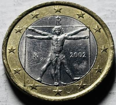 文馨钱币收藏第 298 场，长期接代拍业务 - 2002 年意大利 1 欧元，第一版首发
