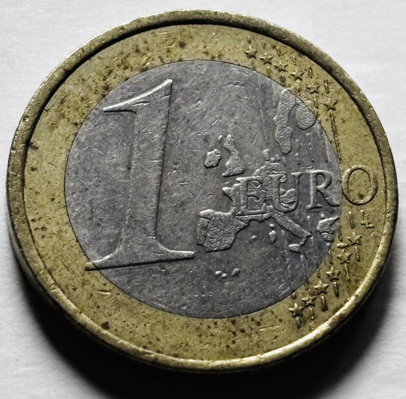 文馨钱币收藏第 298 场，长期接代拍业务 2002 年德国 1 欧元J 版