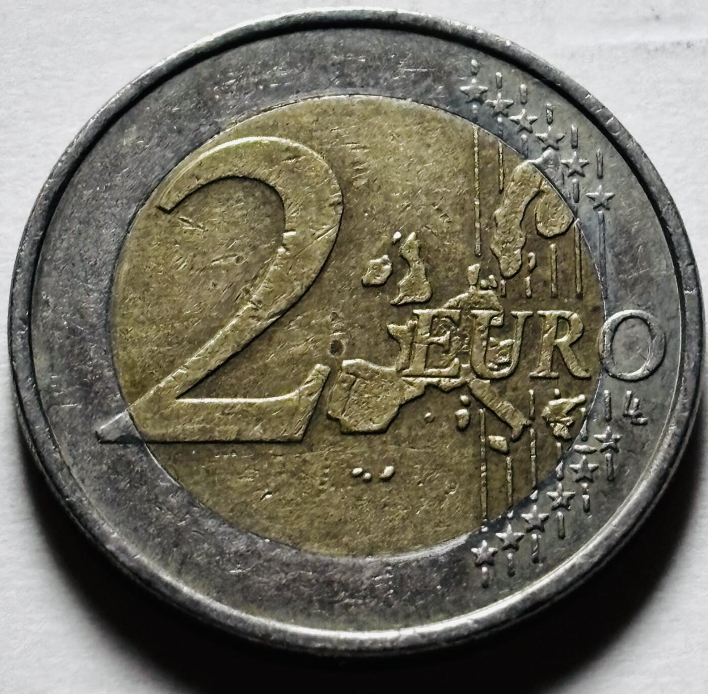 文馨钱币收藏第 298 场，长期接代拍业务 2002 年德国 2 欧元 第一版首发