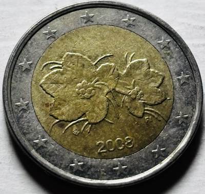 文馨钱币收藏第 298 场，长期接代拍业务 - 2008年芬兰 2 欧元