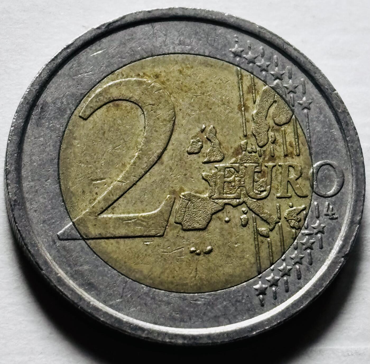 文馨钱币收藏第 298 场，长期接代拍业务 2005 年意大利 2 欧元