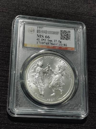 天下钱庄专场欢迎参拍 - 葡萄牙1000埃斯库多银币