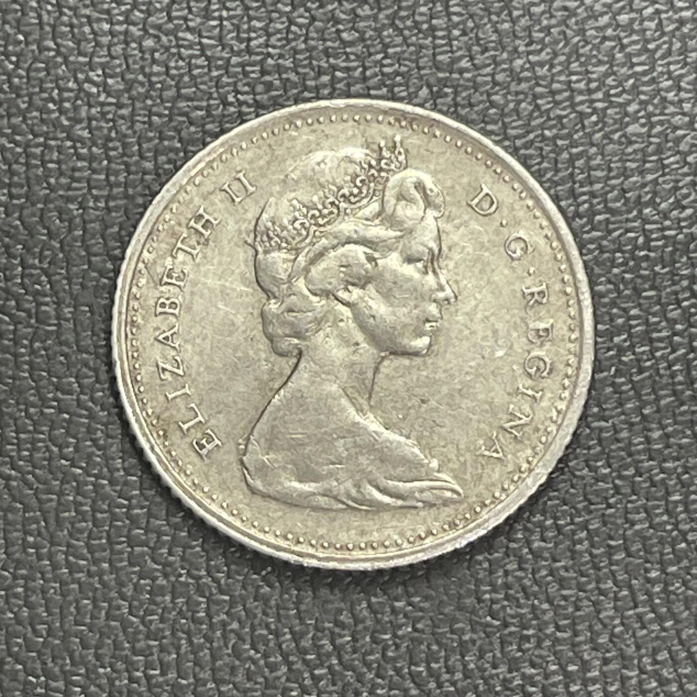 回流0328 加拿大1965年10分银币 “蓝鼻子号”双桅纵帆船