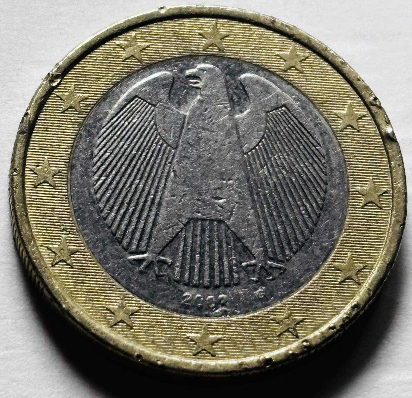 文馨钱币收藏第 298 场，长期接代拍业务 2002 年德国 1 欧元G 版