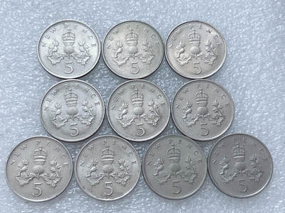 第一海外回流一元起拍收藏 散集专场  第307期 - 英国5便士硬币 大版 10枚