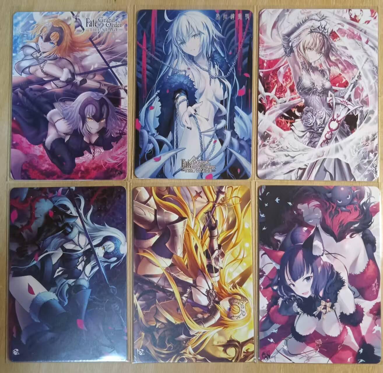 龙虎卡牌-八零场，奇点炸场！！（满200元包邮，无佣金，每周六结拍，欢迎送拍） 折光彩闪6张 猴子动漫卡牌 FGO小姐姐