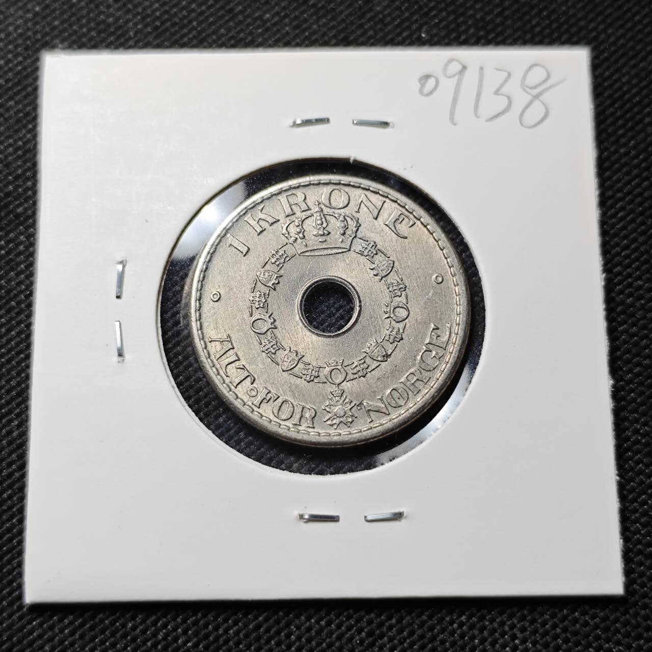 KK钱币收藏小铺  第409期 2月预留时间 周末发货  1947挪威1克朗 好品