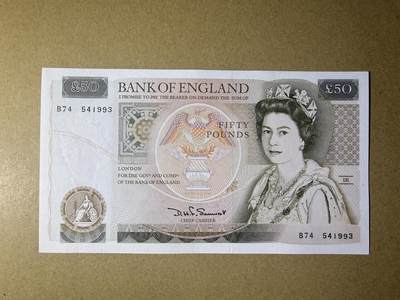 《艾美收藏》第238期-3.29周日外币畅拍场 - 英格兰50镑 UNC D序列 首签a版