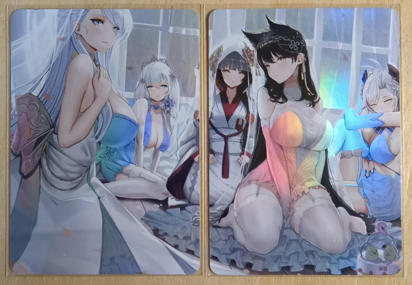 龙虎卡牌-八零场，奇点炸场！！（满200元包邮，无佣金，每周六结拍，欢迎送拍） 彩闪2张 碧蓝航线卡牌 女主合集 拼图卡