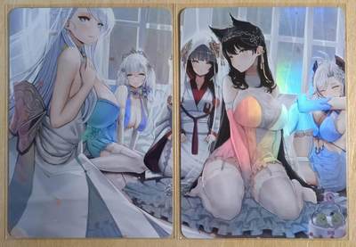 龙虎卡牌-八零场，奇点炸场！！（满200元包邮，无佣金，每周六结拍，欢迎送拍） - 彩闪2张 碧蓝航线卡牌 女主合集 拼图卡