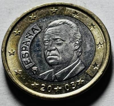 文馨钱币收藏第 298 场，长期接代拍业务 - 好品 2003 年西班牙 1 欧元 第一版