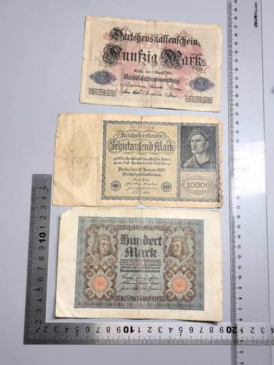 小驴勋章奖章收藏3月28日周六晚六点拍卖（珍爱和平，收藏战争，铭记历史，勿忘国耻，忠党爱国。有偿代拍，送拍规则在简介最后，参拍须阅读规则后再参拍，关系到运费包装发货时效真假辨别等关键信息，拍卖时不再发原图，看大图店主微信码在拍卖店铺介绍里） - 马克纸币一组