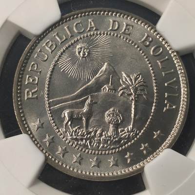 Krab外币市集Vol.28 - NGC MS67 玻利维亚1939年50分 Top Pop