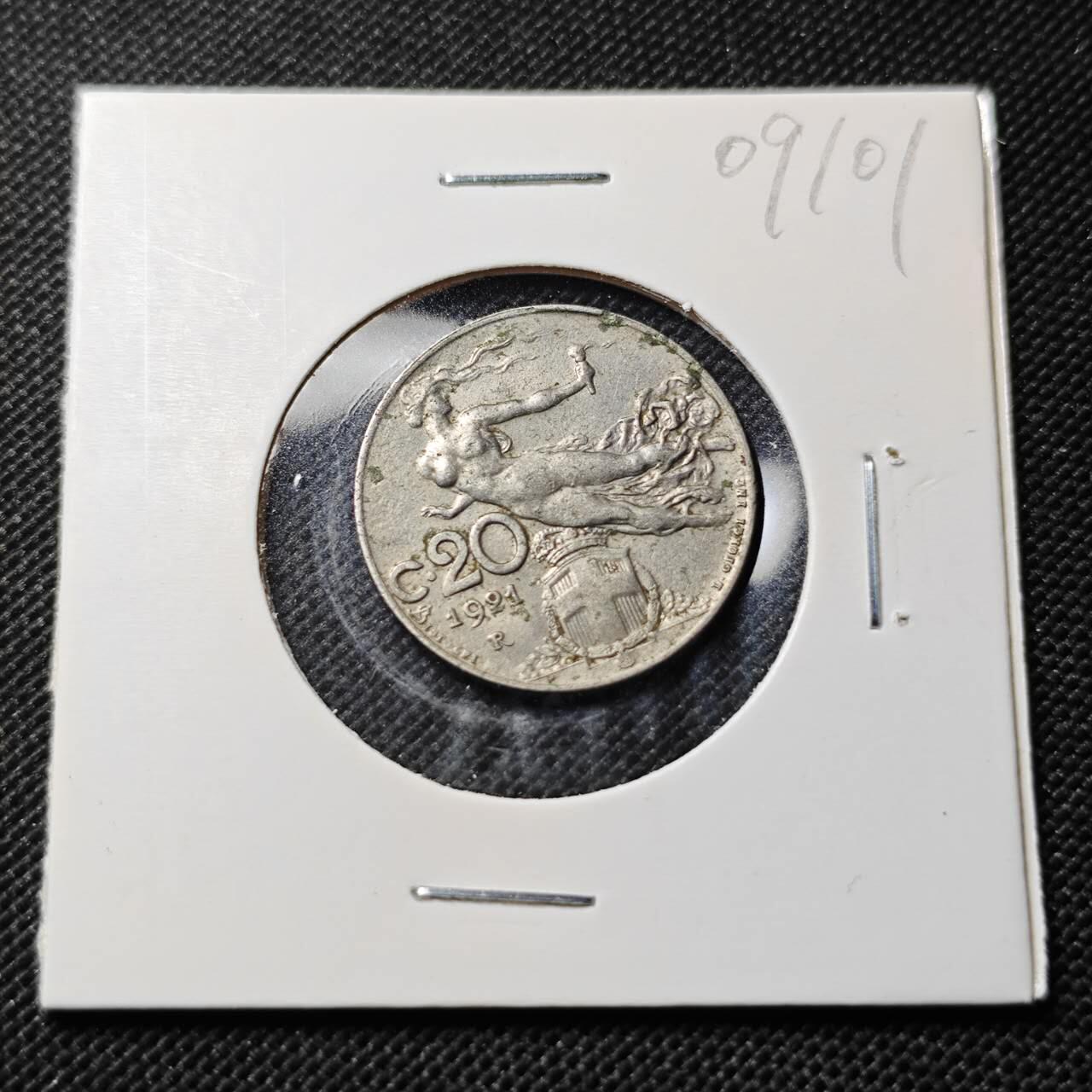 KK钱币收藏小铺  第409期 2月预留时间 周末发货  意大利20分