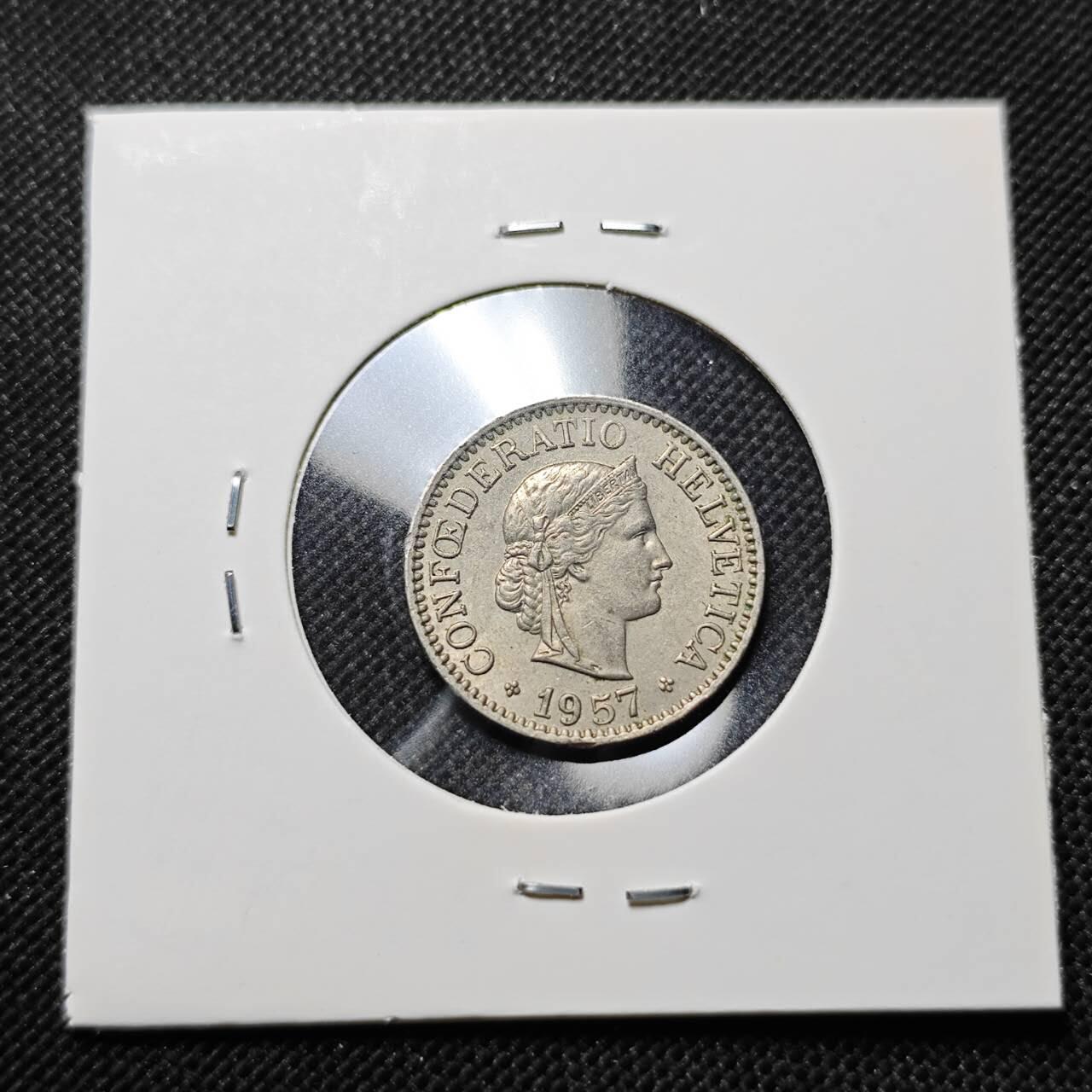 KK钱币收藏小铺  第409期 2月预留时间 周末发货  瑞士10分