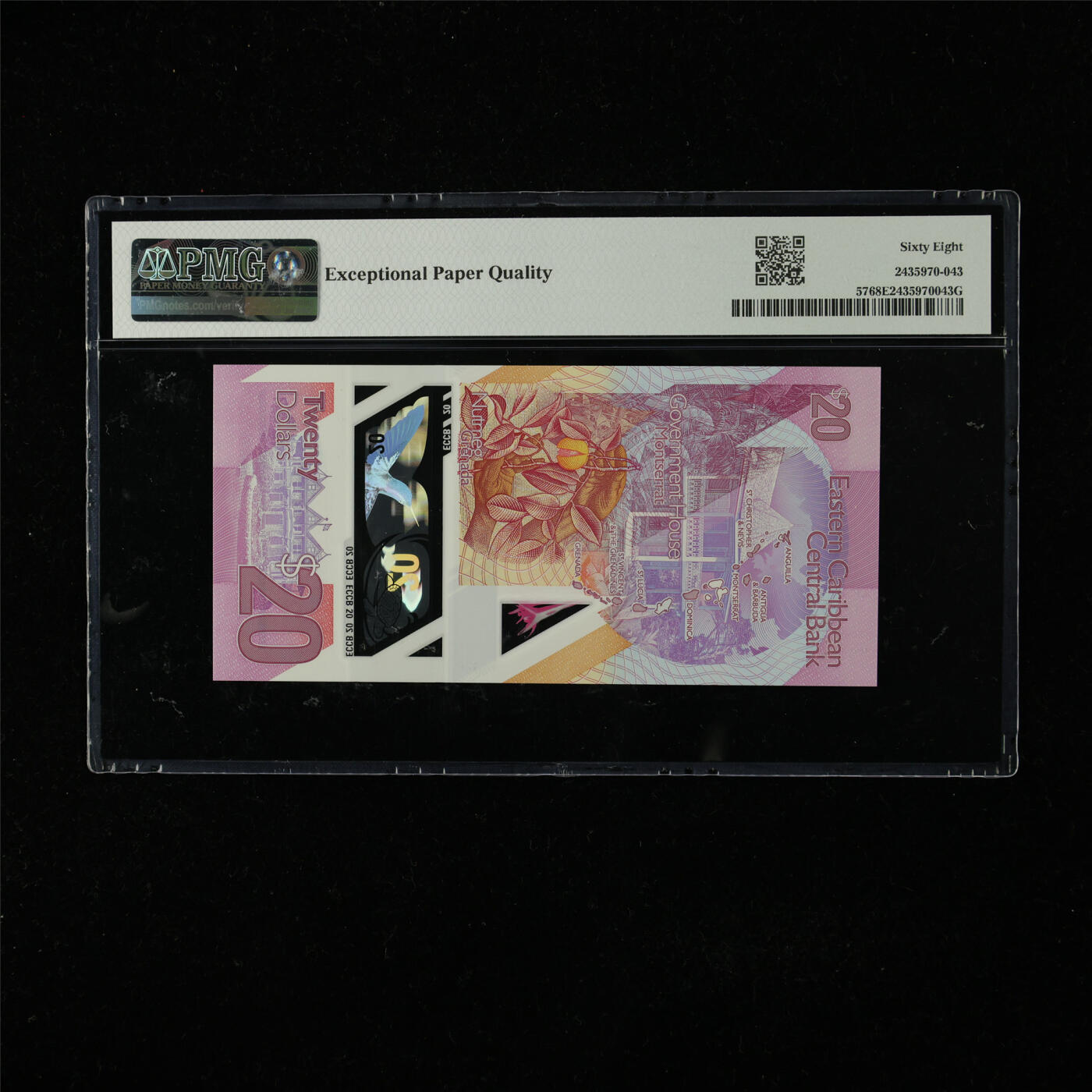 【亘邦集藏】第224期拍卖 2019年 东加勒比海20元 PMG 68EPQ PR447943