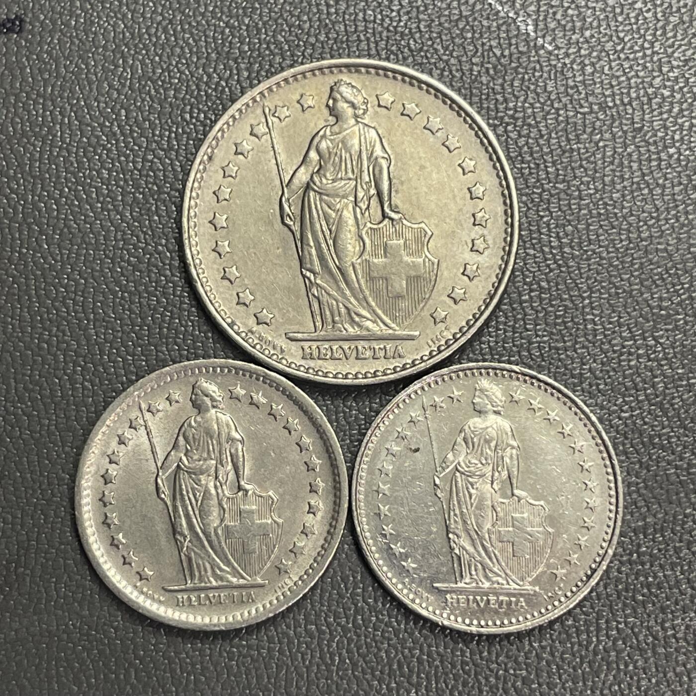 回流0328 瑞士法郎3枚