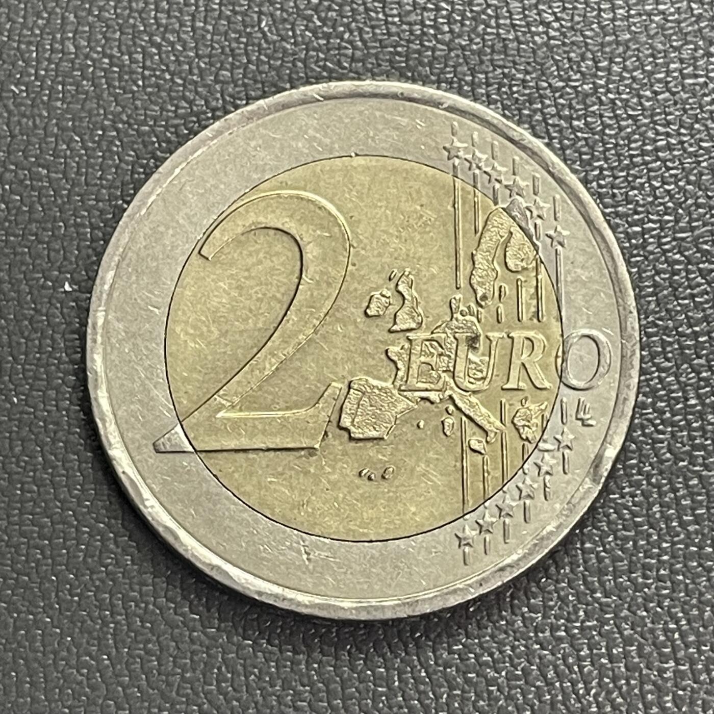 回流0328 奥地利2002年2欧元 1905年诺贝尔和平奖得主贝尔塔·冯·苏特纳