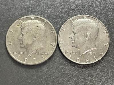 回流0328 - 美国1971、1981半圆两枚