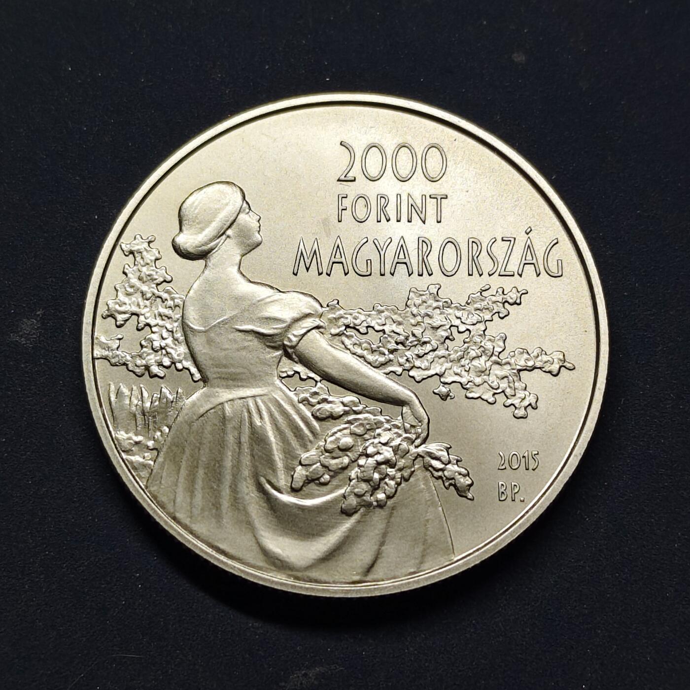 【全场包邮】纯粹捡漏拍517场 【少见】匈牙利2015年2000福林画家伊什特万·乔克诞生150周年纪念币-量5000